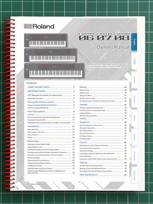 Roland Fantom 07   7 in 1 Owners Manual User Instructions   513 Pages   USA Made