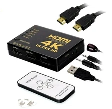 5 PORT HDMI 4K AUTO SWITCH SELECTOR SPLITTER HUB IR REMOTE HDTV (5 IN 1 OUT)