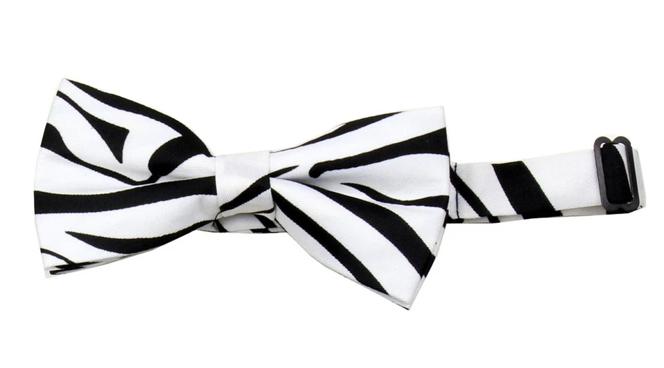 Conjunto de pañuelos de pajarita con estampado de animales de cebra para hombre formales fiestas bodas Foto 4 de 4