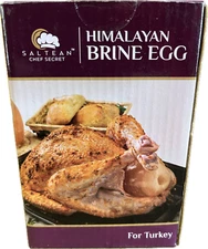 Saltean Himalayan Salt Kosher Brining Egg Replaces any Salt for Turkey Reusable