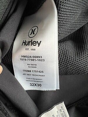 Hurley Jet Set Tech Pants Mens 32x30 Black Slim Fit | eBay Hurley Jet Set Tech Pants Mens 32x30 Black Slim Fit | eBay