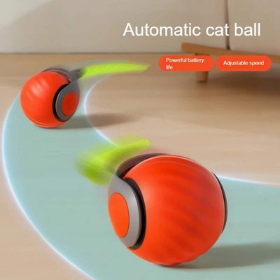 Interactive Automatic Rolling Cat Toy   USB Rechargeable Smart Electric Ball wit