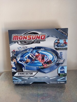MONSUNO ARENA SPIN POP OUT BATTLE STRIKE SECTOR BASE, 2 LAUNCH RAMPS & 2 RAILS