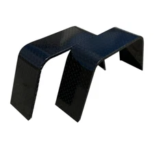 2-Pack Aluminum Diamond Plate BLACK Flat Top Trailer Fender Jeep 10" X 36" X 18"