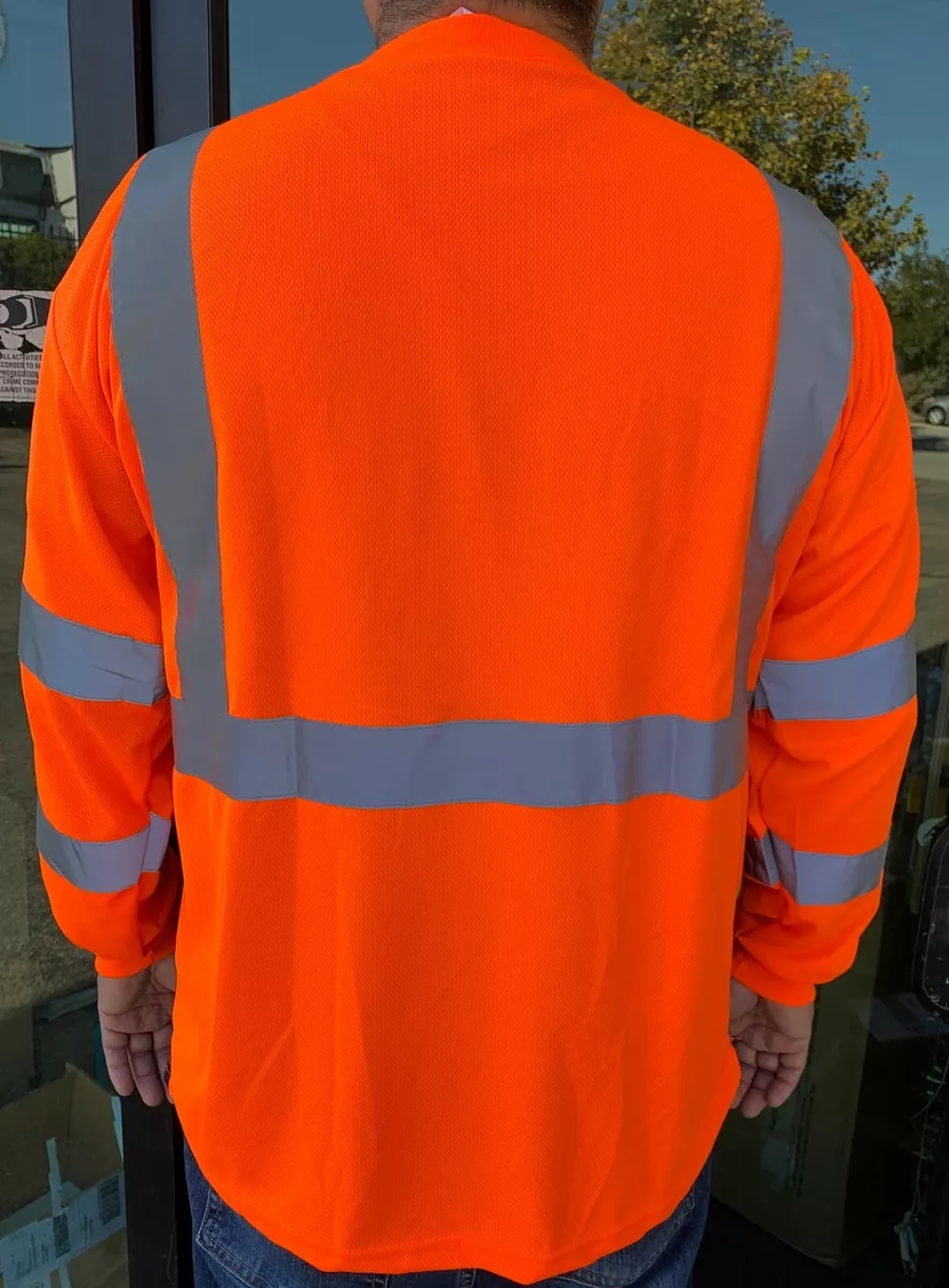 High Visibility Reflective Safety Shirts Custom Your Logo Hi Vis t Shirts  Neon Quick Dry Outdoor Work Shirts