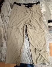 ExOfficio Men  s Tan/khaki Travel Pants. Convertible To Shorts. XL. A 