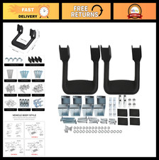 Chevrolet Truck Steps 2-Piece Black Powder Coated Truck Side Steps with Mounting Brackets - Fits Chevy
