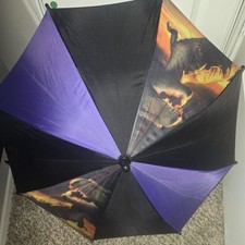 Youth Kids Dinosaur Umbrella With Hard Plastic T-Rex Head Handle 29" Nylon