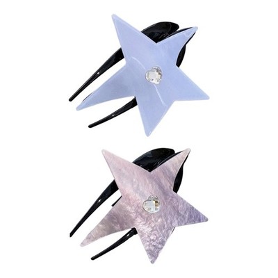 Y2K Style Girl Hair Claw All-match Dovetail Design Star Shape Ponytail Hair Clip