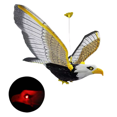 #ad Fake Horned Hawk Decoy Bird Scarer Hanging Eagle Repeller Decoy Statue Outdoor $19.19