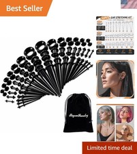 50/54 Pcs Ear Stretching Kit 14G-00G Acrylic Gauges for Ears