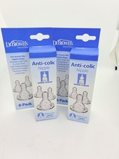 12 PACK Dr Brown's Natural Flow Level 2, Narrow Baby Bottle Nipple, Medium, 3m