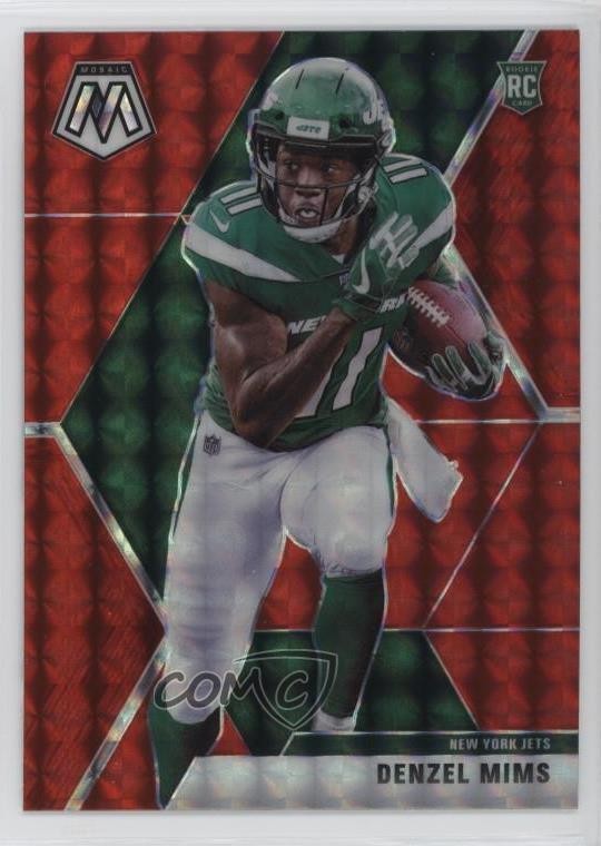 2020 Panini Mosaic Rookies Red Mosaic Prizm Denzel Mims #225 c2t