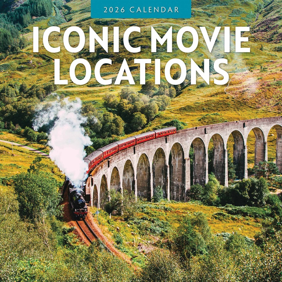 Iconic Movie Locations Calendar 2026, Wall Calendars, Month To View, Gift