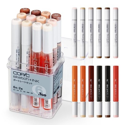 【Perfect for Portrait Drawing】Copic Too Sketch Portrait Set, Refillable Ink