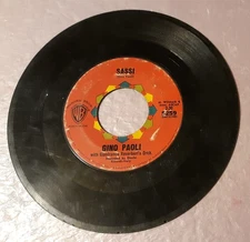 Gino Paoli & Emilio Pericoli Sassi/Al Di La' by WB 7" Vinyl  Record 45rpm