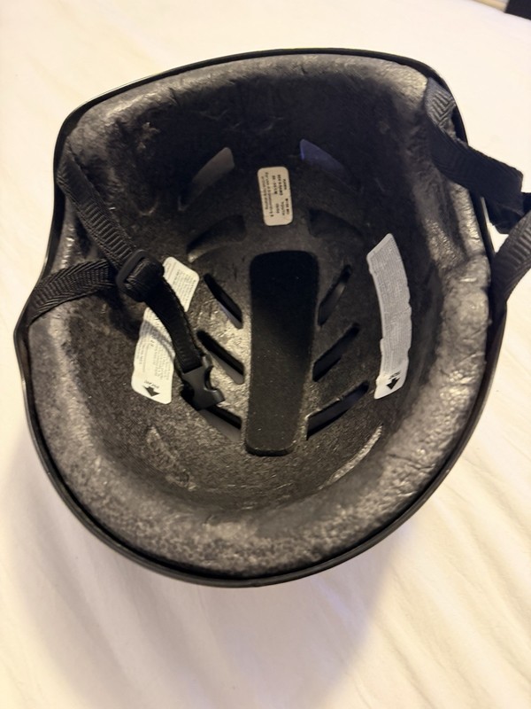 Black Skateboarding Helmet Multi-Vent Design with Stickers