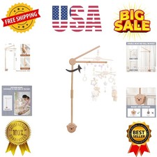 Baby Crib Mobile Arm,HBM 28-33inch Wooden Mobile Arm for Crib Mobile Hanger f...