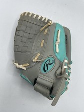Rawlings 11" Glove Baseball Softball WPL11GM Gray Teal Right Hand Throw RHT
