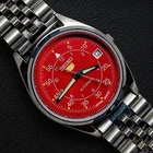 Vintage Seiko 5 Automatic Red Dial Day-Date Men's Wristwatch