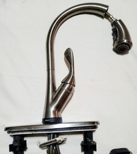 Delta Single Hand Pull Down Kitchen Faucet Stainless Steel Used