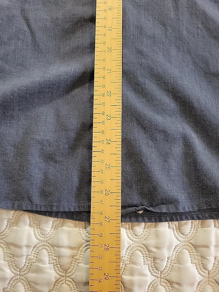 MENS JONES NEW YORK Grey Striped Button Up Collared Dress Shirt 16 1/2 Foto 2 de 4