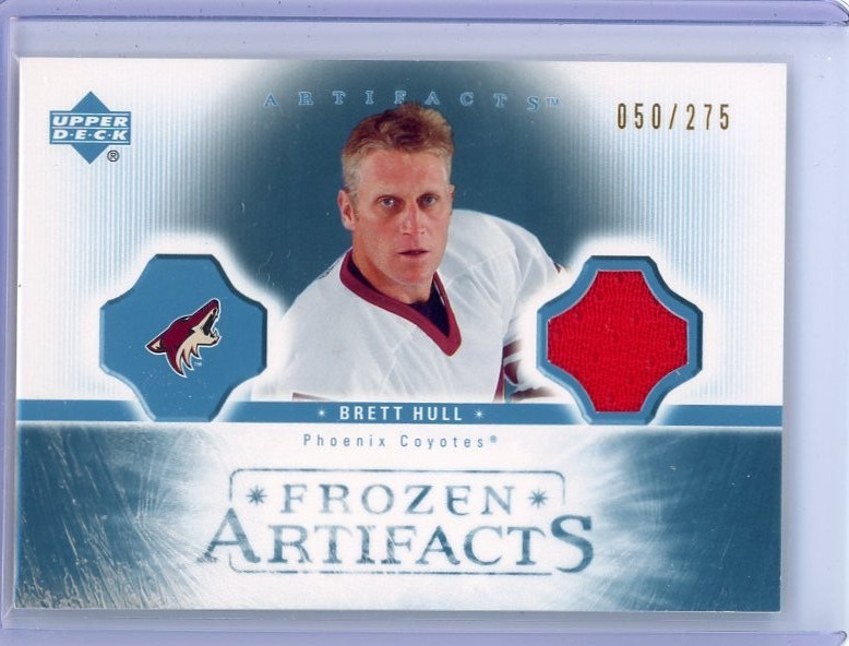 2005-06 Upper Deck Artifacts Brett Hull Frozen Jersey Relic /275 Phx Coyotes T1