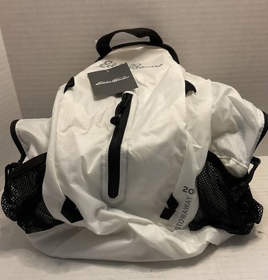 Eddie Bauer White 20L Stowaway Backpack Lightweight Ripstop Mens Travel Daypack