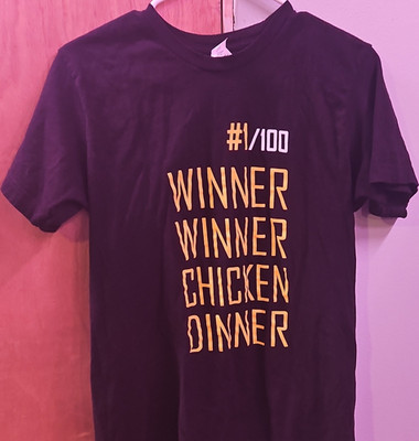 PUBG Mobile event Exclusive  Winner Winner Chicken Dinner Graphic Tee M Cotton 