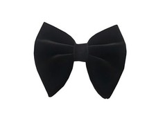 Velvet Bow Ties for Men,Oversize Pre-tied Bow Tie,Tuxedo Bow Ties, Black