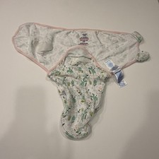 SwaddleMe Original Swaddle Wrap Infant 7-14 lbs Cotton Pink Green Botanical