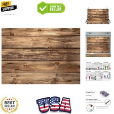 10x8FT Rustic Wood Wall Backdrop Natural Brown Wooden Board Photography Backg...