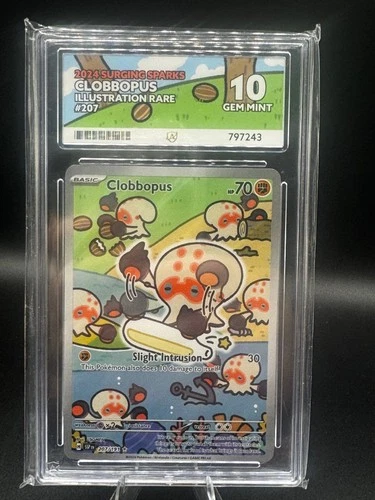 Pokémon Clobbopus Illustration Rare Surging Sparks 2024 #207 ACE 10 GemMint
