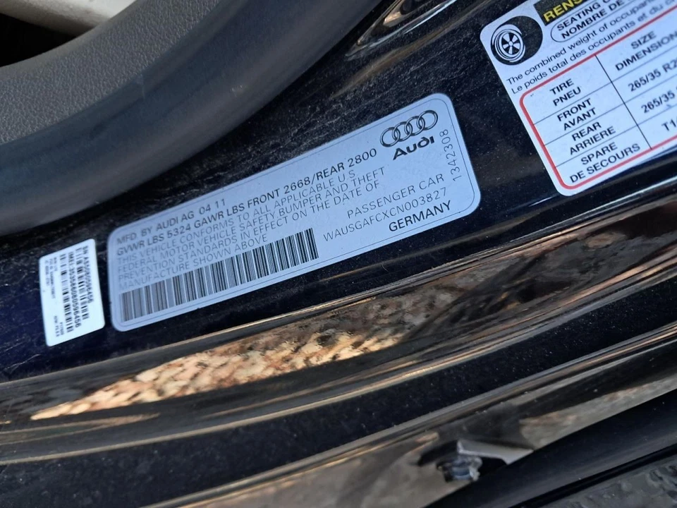 Passenger Air Bag Front Passenger Roof Fits 14-17 AUDI RS7 2622270 Foto 3 de 4