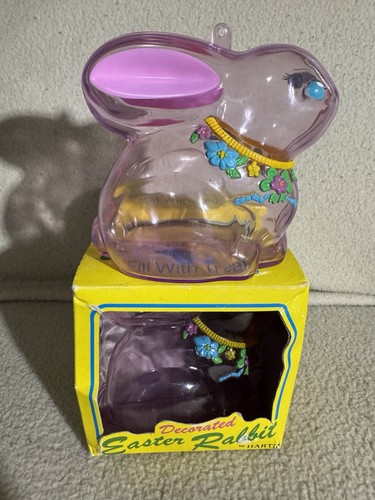 Vintage 90s Easter Decor Rabbit Fill  Candy Lot Of 2  Hartin Nostalgia Bunny