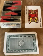 Remembrance Playing Cards Redi-Slip Finish Vintage Green Back Design Retro Box