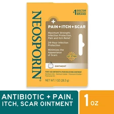 Neosporin Pain Itch & Scar First Aid Antibiotic Ointment 1 oz Tube