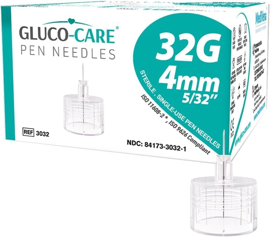 Pen Tips 32G X 4Mm, Universal Fit, 100/Bx, Sterile, Comfort