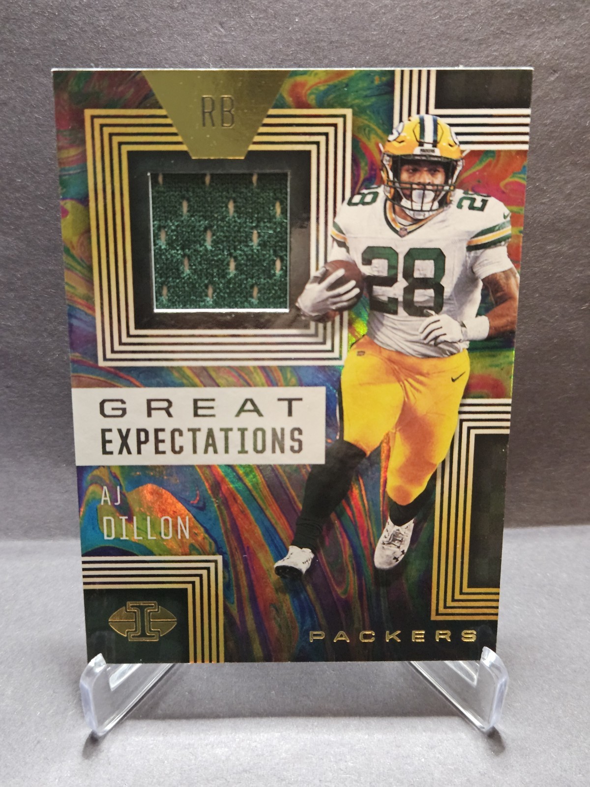 Panini 2020 Illusions AJ Dillon Packers Great Expectations Memorabilia GE22
