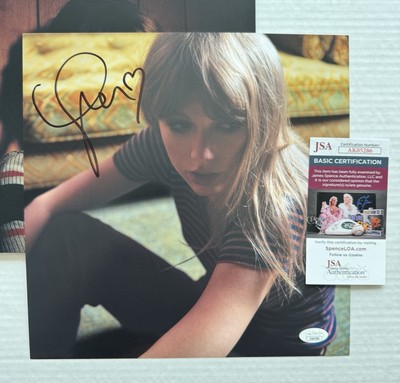 Taylor Swift Signed Midnights Mahogany Vinyl JSA COA ❤️ Folklore