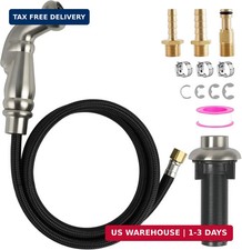 Universal Kitchen Faucet Sprayer Attachment/Hose/Holder Set, Brushed Nickel  NS