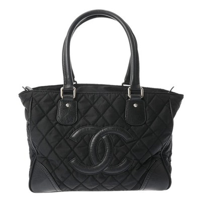 Chanel Pariniyuyoku A33100 Tote Bag Nylon Black #WB2602