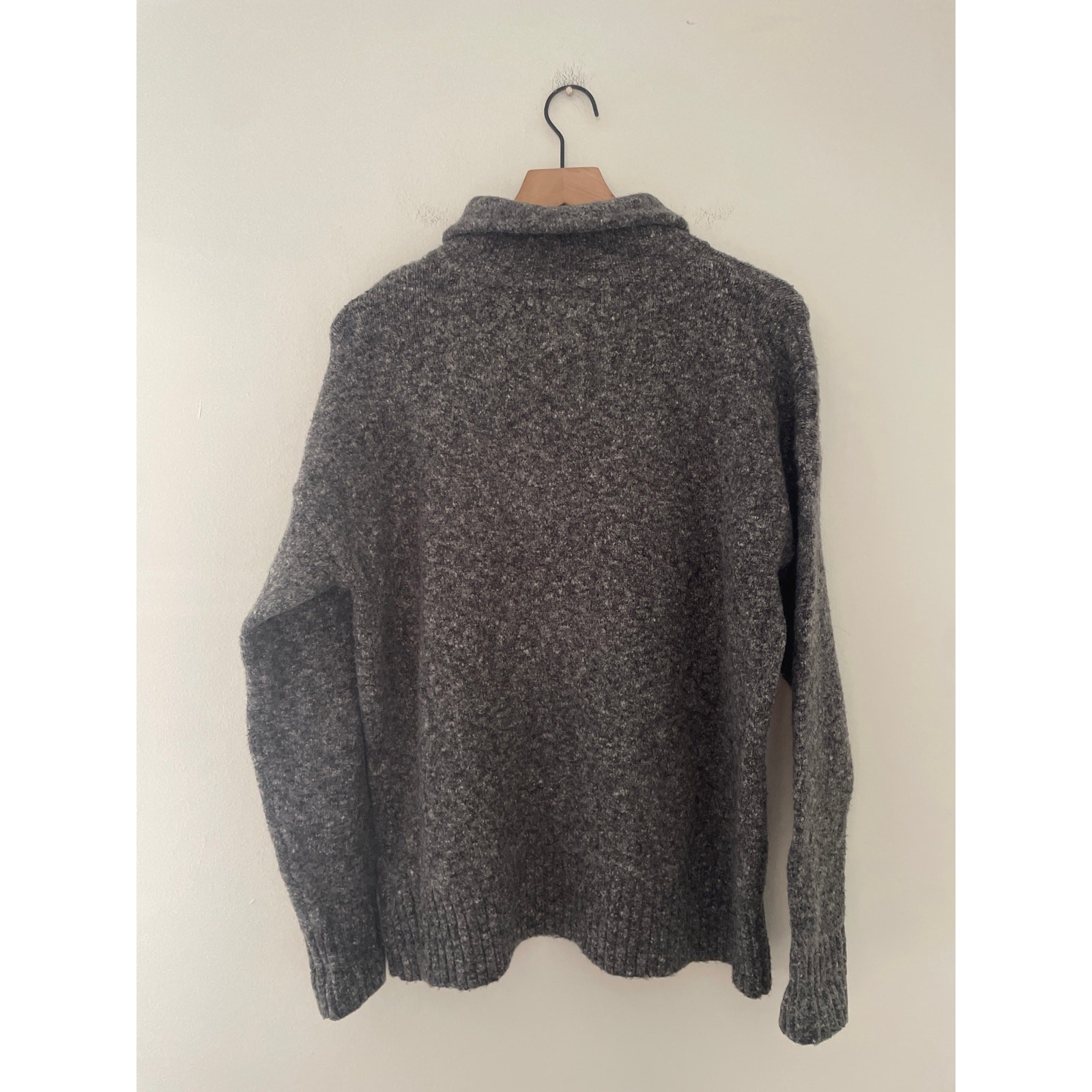 French Connection Gray Wool Collared Sweater Medi… - image 7