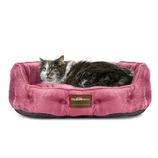 ClevaHome Cat Dog Bed for Small Pets up to 15lbs - Round Cat Beds for Indoor ...