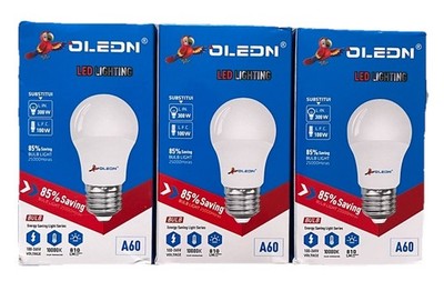3er PACK OLEDN LED BELEUCHTUNG E27 9W SUPERHELLE ENERGIESPARLAMPE A60 25000H