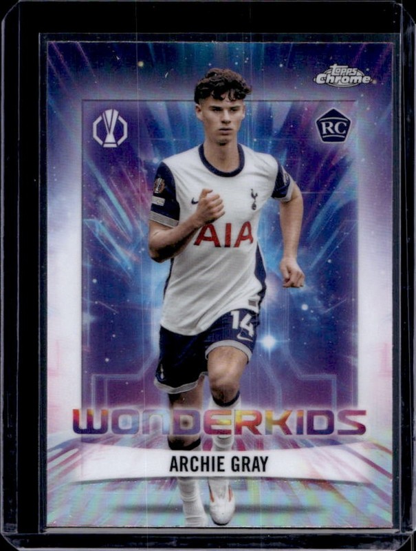 2024-25 Topps Chrome UEFA Archie Gray Wonderkids RC Rookie #WK-5 Tottenham