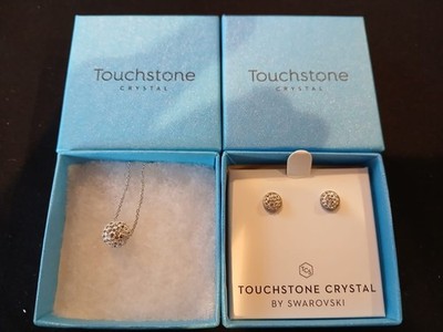 Touchstone Crystal by Swarovski April Birthstone Necklace & Earrings 1 Sets