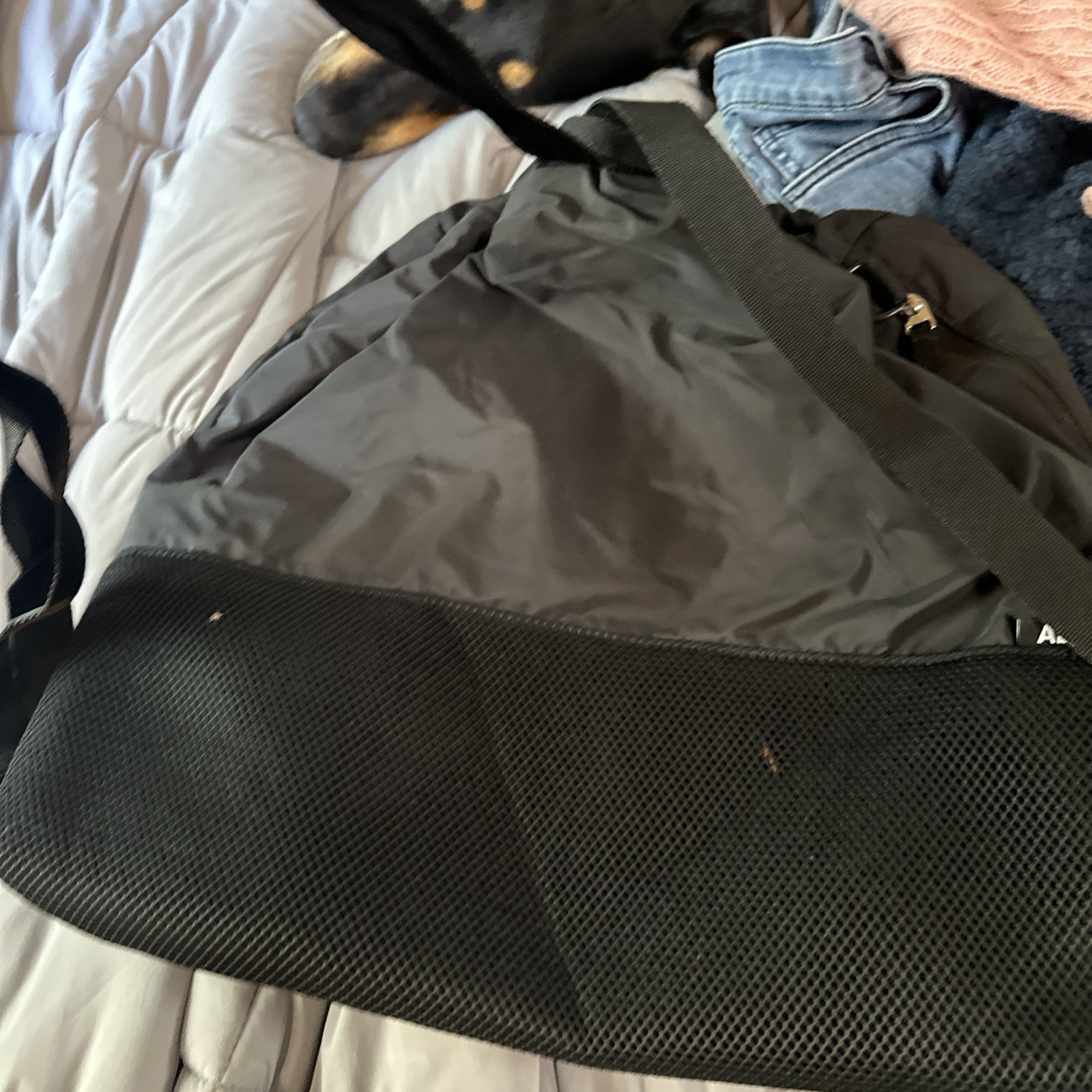 Adidas Nylon Drawstring Backpack with Front Zip P… - image 3