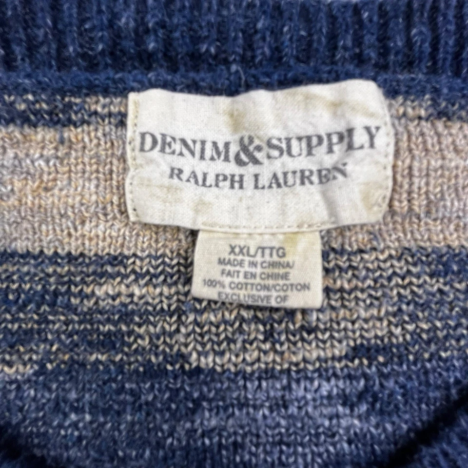 Suéter Denim & Supply Ralph Lauren Henley XXL Tejido Navajo Azteca Suroeste Foto 3 de 4