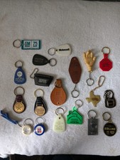Junk Drawer Key Chain Fob Vintage Gas Station Dodge Gm Rare Ring Cheker Wayne 9